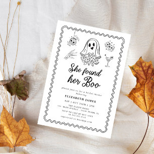 Invitación Ella Encontró Su Novio Fantasma Floral Regadera Nu