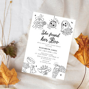 Invitación Ella Encontró Su Novio Fantasma Floral Regadera Nu