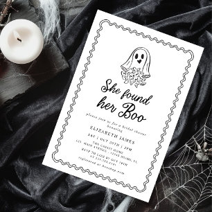 Invitación Ella Encontró Su Novio Fantasma Floral Regadera Nu