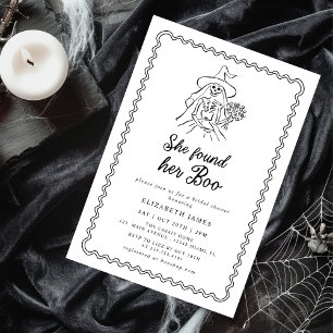 Invitación Ella Encontró Su Novio Fantasma Floral Regadera Nu