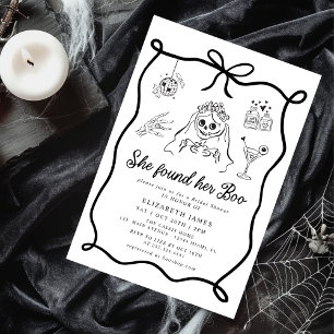 Invitación Ella Encontró Su Novio Fantasma Floral Regadera Nu