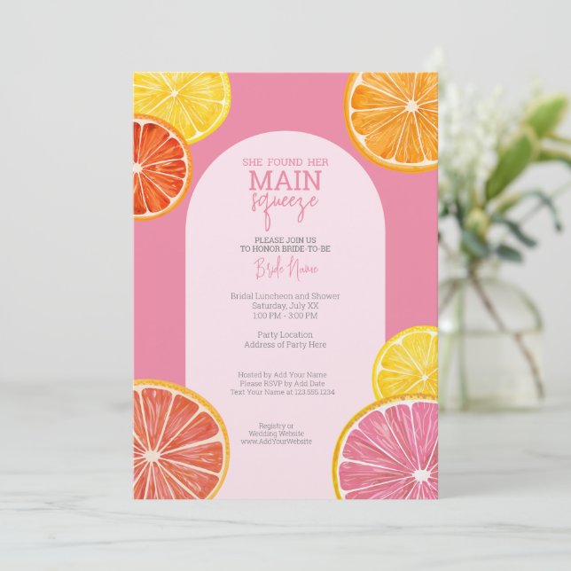 Invitación Ella Encontró Su Principal Ducha De Brigada De Bri (Anverso de pie)