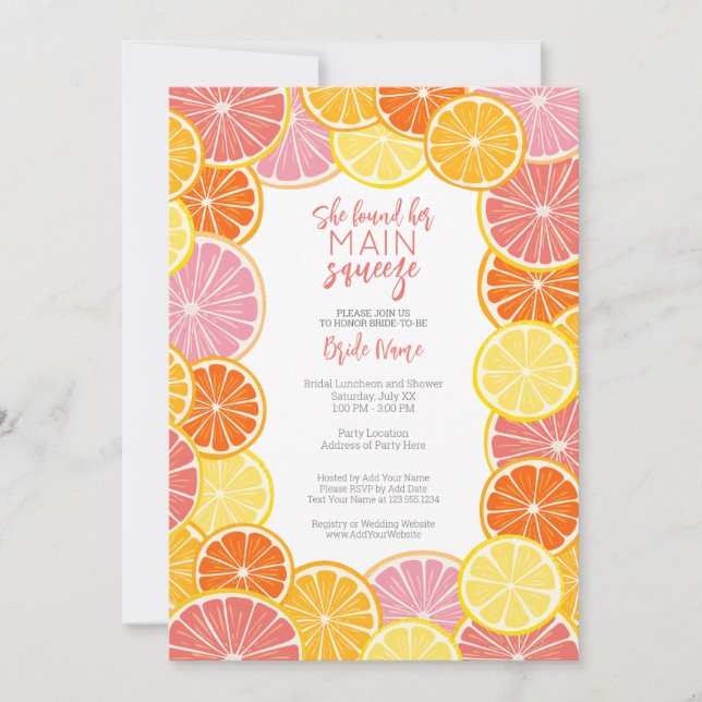 Invitación Ella Encontró Su Principal Ducha De Brigada De Bri (Anverso)