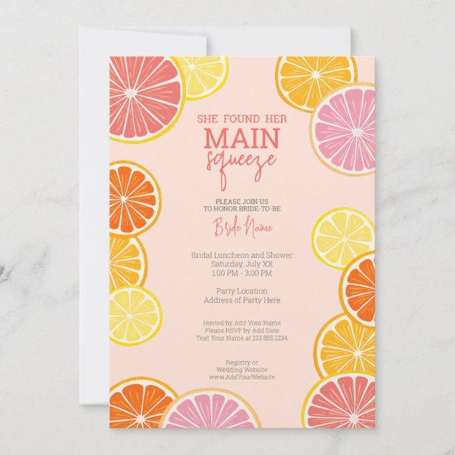 Invitación Ella Encontró Su Principal Ducha De Brigada De Bri (Anverso)