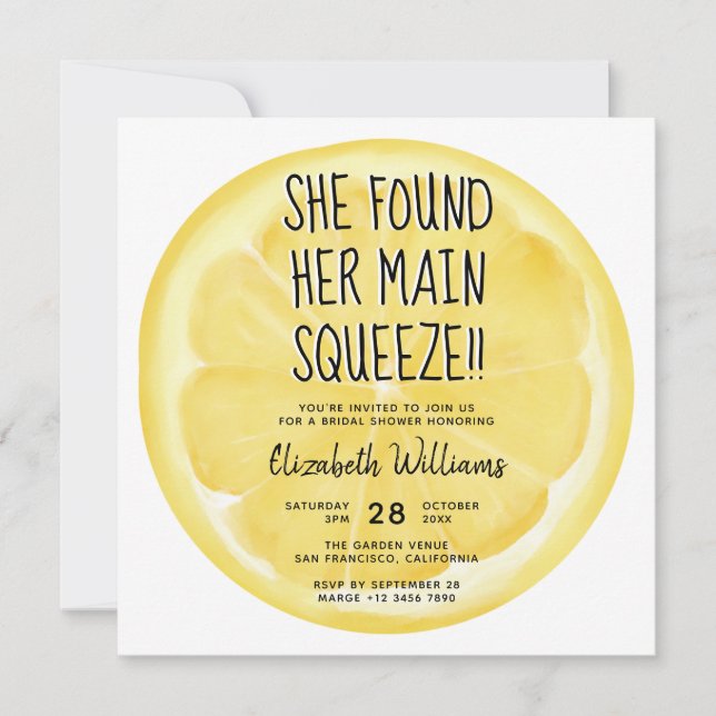 Invitación Ella Encontró Su Principal Ducha De Novias De Vera (Anverso)