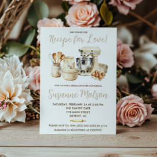 Invitación ¡Ella Encontró su Receta para el Amor! Despedida d