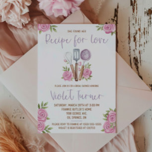 Invitación ¡Ella Encontró su Receta para el Amor! Despedida d