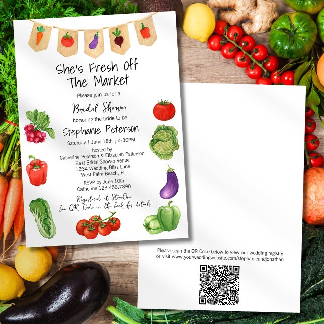 Invitación Ella es Desempacada del Mercado Código QR Despedid (Subido por el creador)
