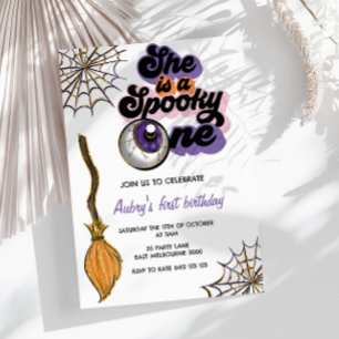 Invitación Ella Es Famosa Un Primer Cumpleaños De Halloween