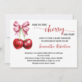 Invitación Ella es la Baby Shower de la Coquette Top Pink