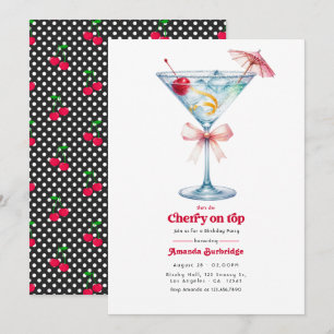 Invitación Ella es la cereza en la parte superior Martini Fie