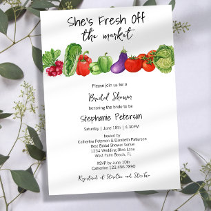 Invitación Ella es la Despedida de Soltera de Verduras Fresca