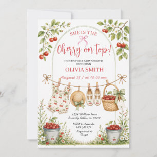 Invitación Ella Es La Guinda En La Parte Superior Baby Shower