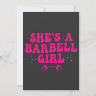 Invitación Ella es una chica de barbo Fitness Gimnasio Regalo