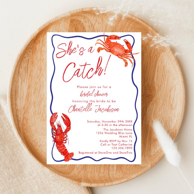 Invitación Ella es una ducha de novia atractiva en la costa r (Subido por el creador)