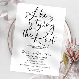 Invitación Ella Está Amarrando La Ducha Bridal Knot