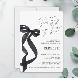 Invitación Ella está atando el nudo Fiesta de DESPEDIDA DE SO