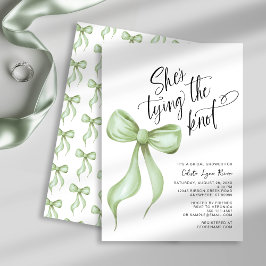 Invitación Ella está atando la ducha de novia de Knot Sage Gr