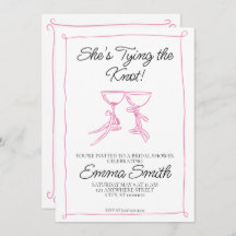 Ella está atando la ducha nupcial