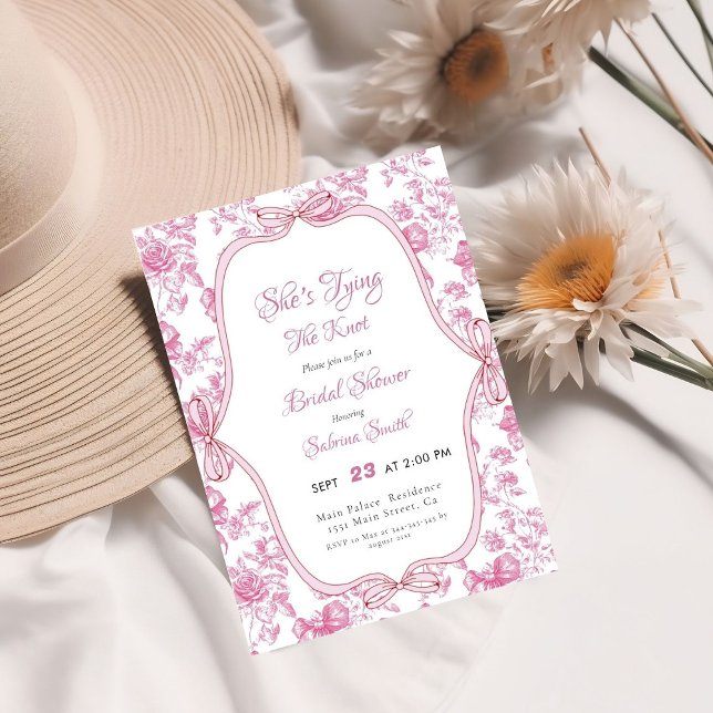 Invitación Ella está atando la ducha nupcial (Subido por el creador)