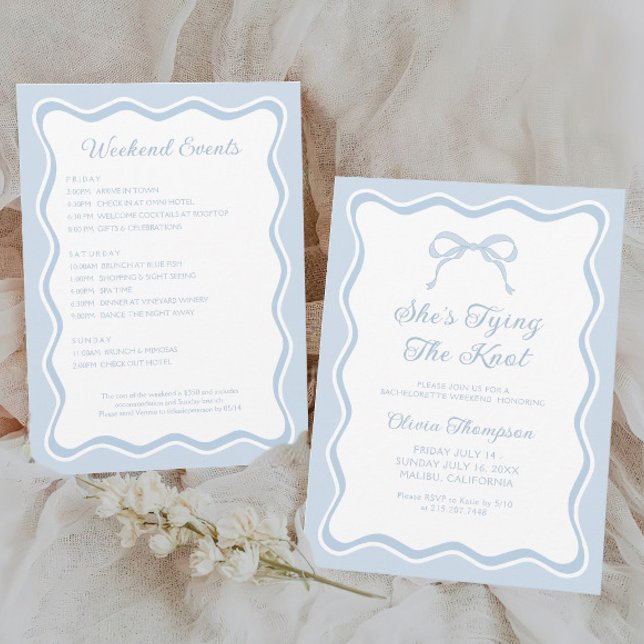 Invitación Ella está atando la fiesta de la soltera de Knot B (Subido por el creador)