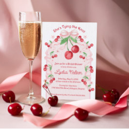 Invitación Ella está atando la novia de la guinda de la guind