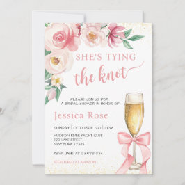 INVITACIÓN ELLA ESTÁ AZOTANDO LA DUCHA DE LA BRIDAL KNOT