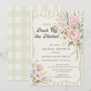 Invitación Ella está fuera del Mercado de agricultores Bridal