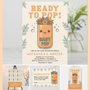 Invitación Ella está lista para explotar Apricot Sage Verde B
