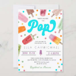 Invitación Ella está lista para hacer pop Popsicle Baby Showe