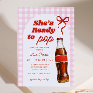Invitación Ella está lista para la Chica Soda Baby Shower