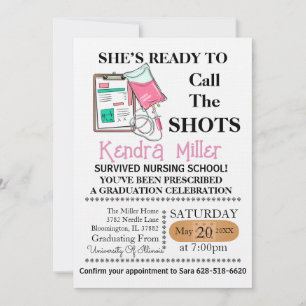 Invitación Ella está lista para llamar a la graduación de la