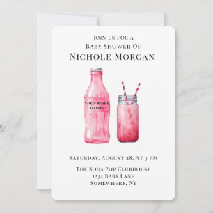 Invitación Ella Está Lista Para Nacer Fiesta de Bebé Niña