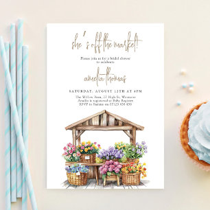 Invitación Ella está recién salida de la feria nupcial
