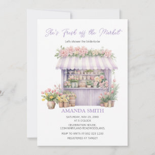 Invitación Ella está recién salida del mercado Bridal Purple 