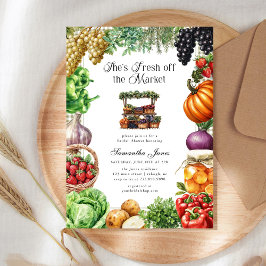 Invitación Ella está recién salida del mercado de Gingham de 