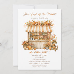 Invitación Ella está recién salida del mercado de otoño de lo