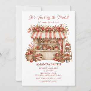 Invitación Ella está recién salida del mercado Desayuno de bo