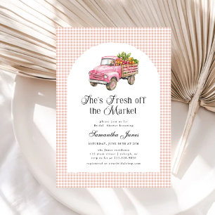 Invitación Ella está recién salida del mercado en Bridal Show