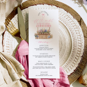 Invitación Ella está recién salida del mercado Menú de Desayu