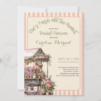 Invitación Ella está recién salida del mercado Rosa Rosa Invi