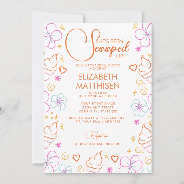 Invitación Ella Ha Sido Recogida Despedida de Soltera Caprich (Anverso)