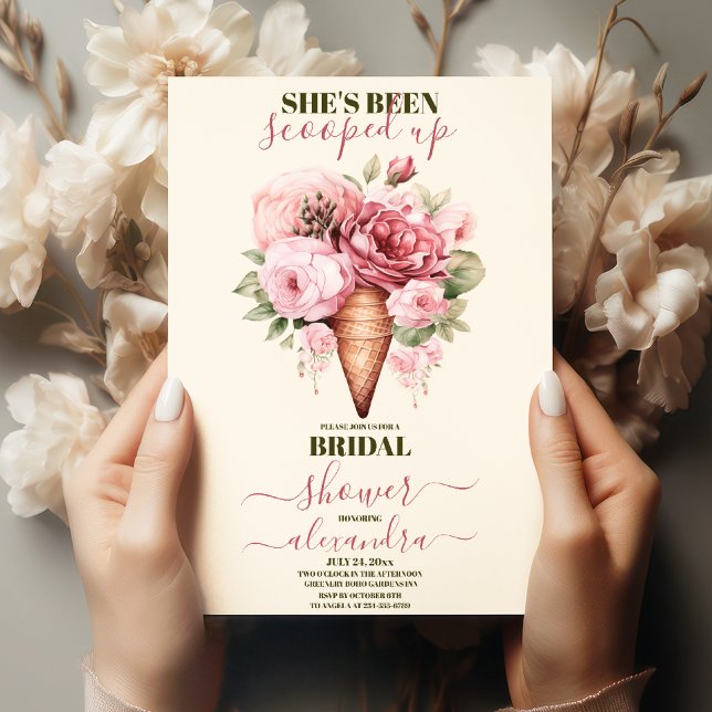 Invitación Ella ha sido sacada de la ducha nupcial de helados (Subido por el creador)