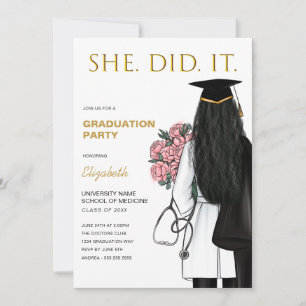 Invitación Ella Lo Hizo Enfermería La Graduación De La Escuel