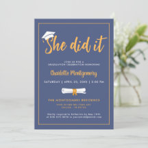 Ella Lo Hizo Grad Cap Dusty Blue Graduation Photo