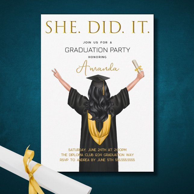 Invitación Ella Lo Hizo Graduación (Subido por el creador)