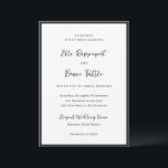 Invitación Elle Simple Modern Boda<br><div class="desc">Invitación nupcial moderna con un diseño sencillo con los detalles de tu evento rodeados de una delgada frontera.</div>