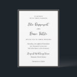 Invitación Elle Simple Modern Boda<br><div class="desc">Invitación nupcial moderna con un diseño sencillo con los detalles de tu evento rodeados de una delgada frontera.</div>