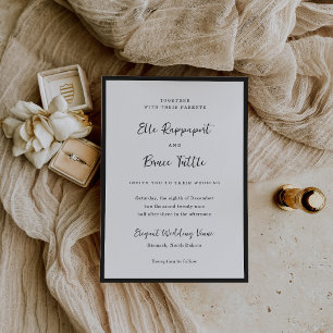 Invitación Elle Simple Modern Boda
