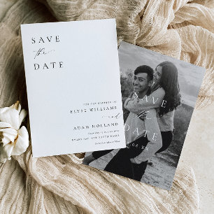 Invitación Ellesmere Moderno Minimalista Boda Guardar la Fech